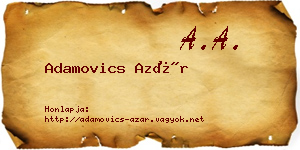 Adamovics Azár névjegykártya
